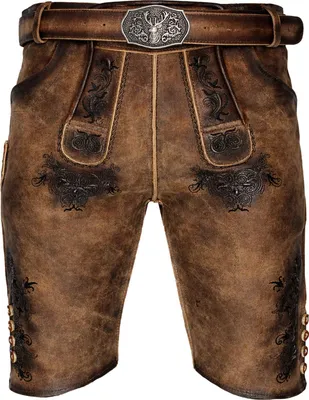 Produktbild von MADDOX Kurze Herren Lederhose "Altrei" mit Gürtel | Nappato Sand Größe: 50
