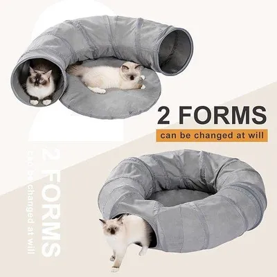 Produktbild von Katzen-Tunnel / Bestes Katzenspielzeug – langlebig 33 x 32 x 14 cm