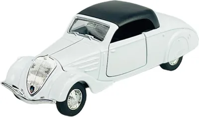 Zdjęcie produktu dla Welly Old Timer 1938 Peugeot 402 z dachem Biały 1:34-1:39 Model odlewany z metalu Nowy w pudełku 98877