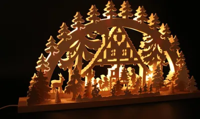 Produktbild von Original Erzgebirgischer Marken Schwibbogen Lichterbogen 60 x 31 cm S60-0_9