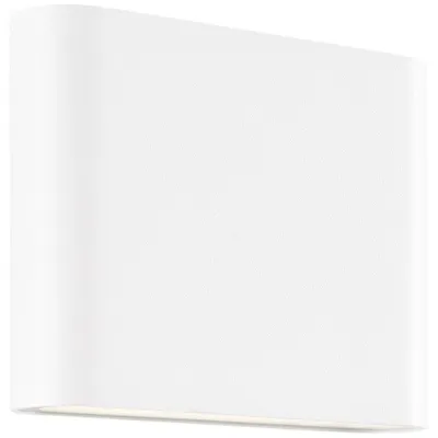 Immagine prodotto di BRILLANTE applique da esterno a LED bianco Welbie | Luce Up/Down | IP54 | Applique con uscita luce su entrambi i lati | 7 watt 700 lumen 3000 Kelvin | Metallo/vetro