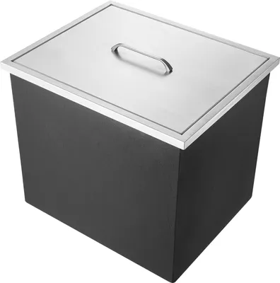 Produktbild von SucceBuy Drop-in-Eiskruhe, 21" L x 17" B x 18" H, Edelstahl, 40 qt gewerblicher Kühler mit Abdeckung, Abflussrohr und Stopfen, für den Außenbereich für Wein und Bier