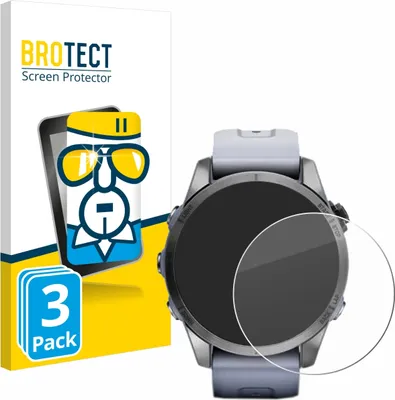 Produktbild von 3x BROTECT Schutzglas für Garmin Fenix 7S (42 mm) Displayschutz 9H Glas klar transparent