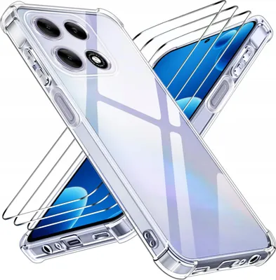 Zdjęcie produktu dla Etui PANCERNE Wzmacniane do Motorola G56 5G ANTI-SHOCK CLEAR CASE 3x SZKŁO