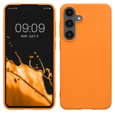 Produktbild von kwmobile Handyhülle für Samsung Galaxy S25 FE Hülle - TPU Case - Kabelloses Laden - Schutzhülle Cover in Fruity Orange