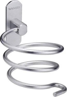 Produktbild von Haartrocknerhalter ohne Bohren, Patentierter Kleber, Aluminium, Selbstklebender Kleber, Matte Finish