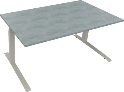 Produktbild von Sitz-/Stehtisch Kufe Doppels. Quad. B1600xT900xH645-1275 si/Beton
