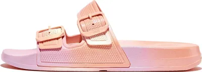 Produktbild von FitFlop Iqushion 2 Bar Buckle Slide Urban White Iridescent Größe EU 40