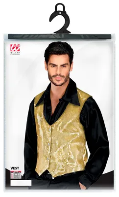 Immagine prodotto di "Ve 4 "GOLDFARBIGE PAILLETTEWESTE"" per uomo - taglia: XL