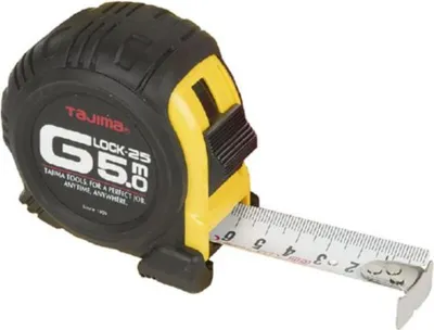Zdjęcie produktu dla Tajima G5P50MY Taśma pomiarowa odporna na uderzenia, 0,2 W, 0,5 V, czarna, 5 m x 25 mm