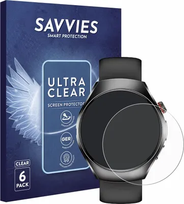 Produktbild von 6x Für Smartwatch ET460 1.47" Schutzfolie Savvies Displayschutz Display Schutz Folie Klar Transparent