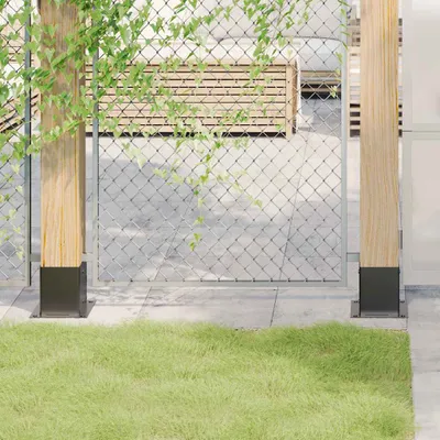 Produktbild von Möbel Pfostenträger Quadrat 12 Stk. 121x121mm Stahl Pulverbeschichtet - Zaunzubehör 42000033