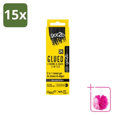 Imagen del producto de 15 unidades de gel de styling 2 en 1 para cejas y línea del cabello, color , 16 ml. Paquete económico