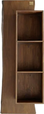 Image de MASSIVMOEBEL24 | Étagère murale 50x22 Acacia laqué Brun PURE ACACIA #201