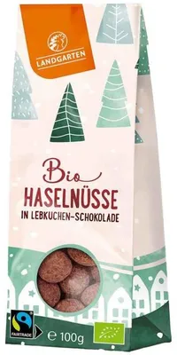 Produktbild von Landgarten Haselnüsse in Lebkuchen-Schokolade 150g