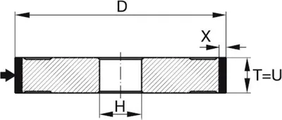 Obrázok produktu pre TYROLIT diamantový kotúčový brúsny kotúč DxTxH (mm), 100x10x20, typ: D126
