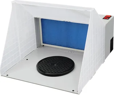 Immagine prodotto di Cabina di verniciatura - Cabina per aerografo con ventilatore - Aspirazione circa 3330 l/min - Silenziosa 47 dB - Per arte, fai da te, unghie, magliette - 220 V, spina UE