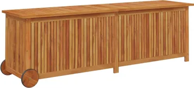 Zdjęcie produktu dla vidaXL Skrzynia ogrodowa na kółkach 150x50x58 cm z litego drewna akacjowego