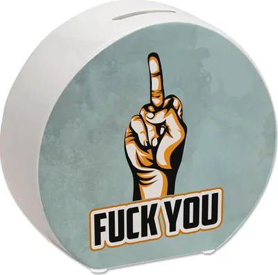 Produktbild von Fuck You Spardose mit Mittelfinger Motiv