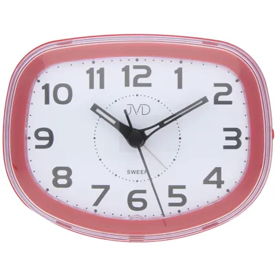 Produktbild von JVD SRP865.4 Wecker Quarz analog rot leise ohne Ticken mit Licht Snooze