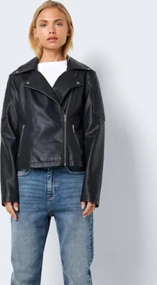 Zdjęcie produktu dla Kurtka biker ze sztucznej skóry NMREBEL | L