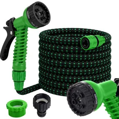 Obrázek produktu pro Elastická roztažitelná zahradní hadice s pistolí a odolnými spojkami, 12,5–30 m