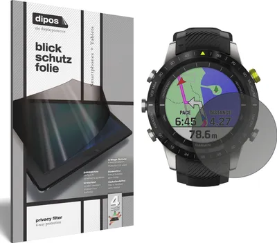 Produktbild von Blickschutzfolie für Garmin MARQ Athlete matt Schutzfolie Folie Display Schutz dipos