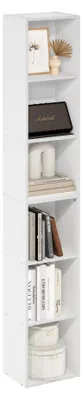 Bücherregal 6 Ebenen, weiß, 23,8x30,71x180,01 cm