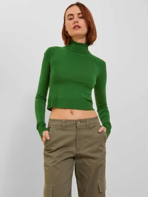 Produktbild von Jack & Jones Mia Soft Cropped Jjxx Rollkragenpullover Grün S Frau Grün S