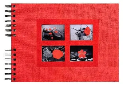 Image de Exacompta Album photos à spirales 50 p. noires Passion 32x22 cm Rouge 16245E