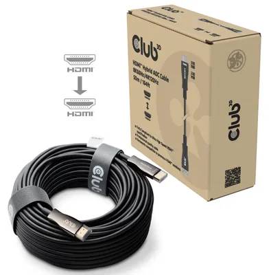Obrázok produktu pre CLUB3D CAC-1393, 50 m, Typ HDMI (štandard), Typ HDMI (štandard), 48 Gbit/s, Čierna