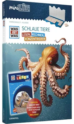 Zdjęcie produktu dla miniLÜK-Set. WAS IST WAS Schlaue Tiere Lesen, Rechnen, Konzentrieren Vorschule