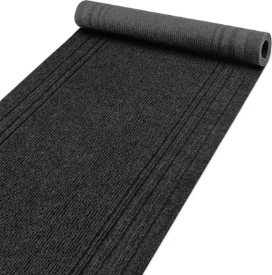 Produktbild von Teppich Flurläufer Läufer Textil PASSAT Gestreift Schwarz Robust Wasserabweisend Breite 67 cm Länge 200 cm