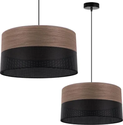 Obrázok produktu pre Jednoduchá Závesná Lampa, Tienidlo Z Orechovej Dyhy, 40 Cm