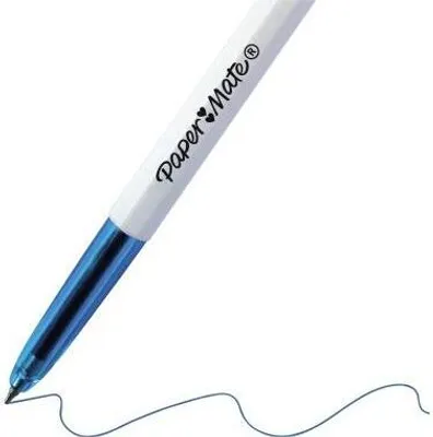 Produktbild von Paper Mate 045 Kugelschreiber | feine Spitze (0,7 mm) | blaue Tinte | 50 Stück