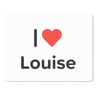 Produktbild von MuchoWow® Mauspad Mousepad Ich liebe - Louise - Mädchen 23x19 cm - Mousepads - Maus Mat - Pad - Mausunterlage - Schreibtischunterlage - Mauspad