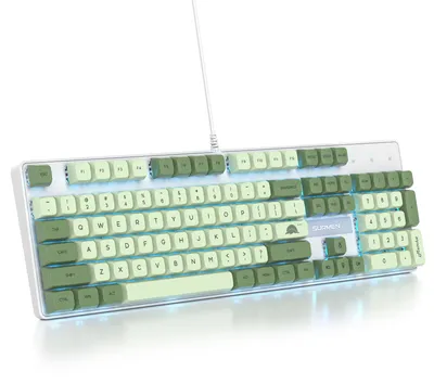 Zdjęcie produktu dla Mechaniczna klawiatura pełnowymiarowa, 104 klawisze, przewodowa, RGB, gamingowa