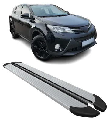 Image de Marchepieds Latéraux pédale pour Toyota RAV4 2013-2018 Aluminium Argent 2Pcs