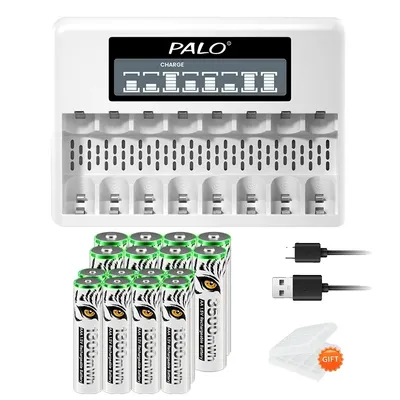 Obrázok produktu pre Nabíjateľná Li-Ion batéria, LCD displej, USB nabíjačka, 8AA8AAA 1nabíjačka