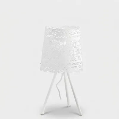 Immagine prodotto di Lampada da tavolo CLUNY in metallo bianco