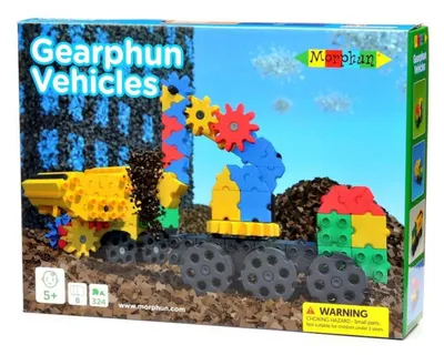 Produktbild von Morphun Gearphun Fahrzeuge Baukasten – 324 Teile mit Zahnrädern, Kurbel, 5 Zahnradgrößen – Mechanik-Lernspielzeug für Kindergarten & Vorschule – CE & EN71 , ab 4 Jahren