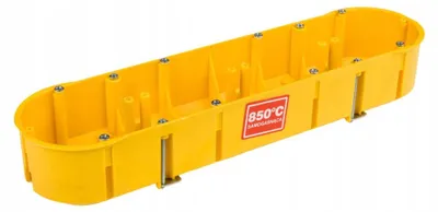 Produktbild von Hohlwanddose 4-fach Abzweigdose Hohlraumdose halogenfrei Ø60x47mm, gelb