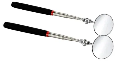 Produktbild von Teleskopspiegel: 2er-Set mit Kugelgelenken, ausziehbar bis 65 cm, Ø 5 cm