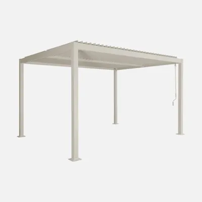 Produktbild von sweeek - Bioklimatische Pergola mit Lamellendach Palace 3x4m - Beige