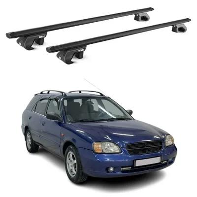 Image de Barres de toit transversales pour Suzuki Baleno Break 1995-2002 Alu Noir ABE, productTiles.product.images.aiGenerated