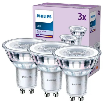 Obrázek produktu pro Philips Bodový zdroj 35 W PAR16, 3× GU10, 3,5 W, 35 W, GU10, 275 lm, 15000 h, Chladná bílá
