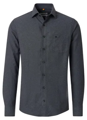 Produktbild von Redmond - Casual Fit - Herren Flanell Freizeithemd (262025112), Größe:L, Farbe:schwarz (900)