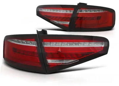 Immagine prodotto di Fari posteriori a LED completi, compatibili con Audi A4 B8 (8K) dal 2011 al 2015, colore rosso/cromato, specifici per tecnologia LED