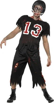 Produktbild von Abitur Horror amerikanischen Footballer Kostüm mit Top, Hose und Helm, Größe:M