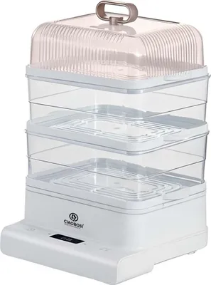 Obrázek produktu pro Avizar, elektrický parní vařič 800 W s 3 úrovněmi, celkový objem 10 l, průhledný
